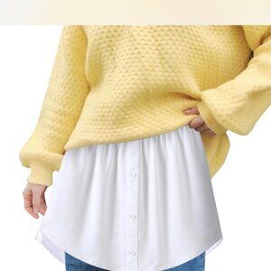 WOMENS WHITE LINEN EXTENSION XXL